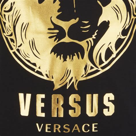 versus versace lion stud t shirt|Versus by Versace Men's Encrusted Lion Head Logo T.